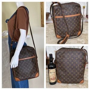 Authentic Louis Vuitton Monogram Danube GM Unisex Shoulder Crossbody Bag